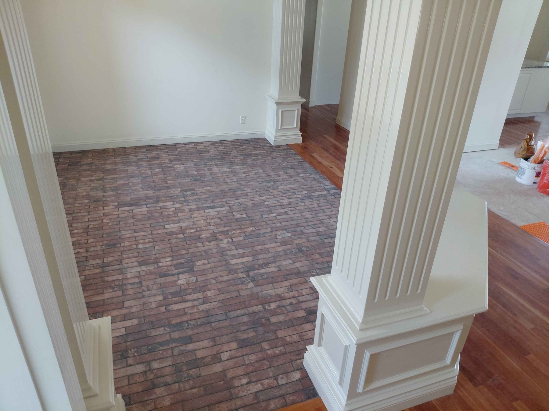 Brick-look entryway floor, Nampa